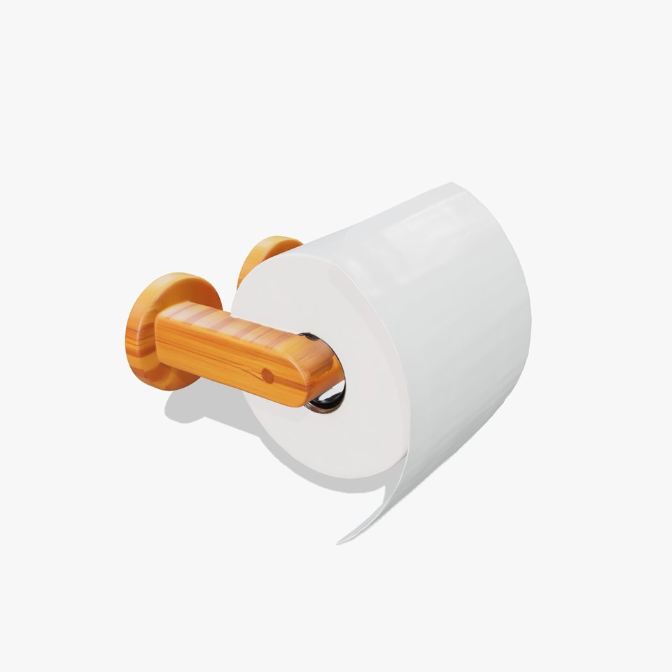 Wooden Toilet Roll Holder model pack